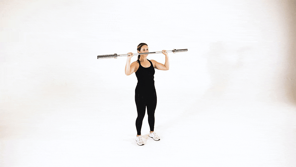 Barbell shoulder press demonstration