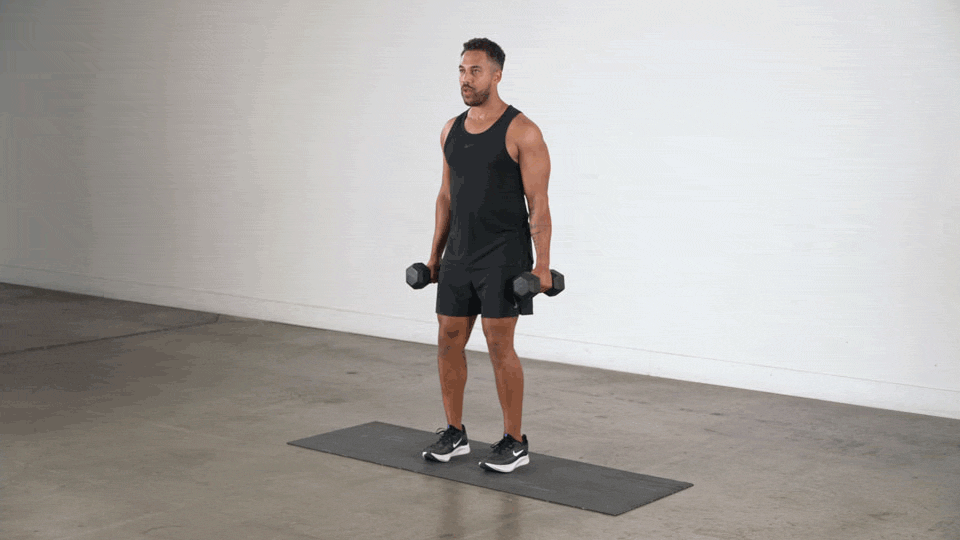 Dumbbell curl demonstration