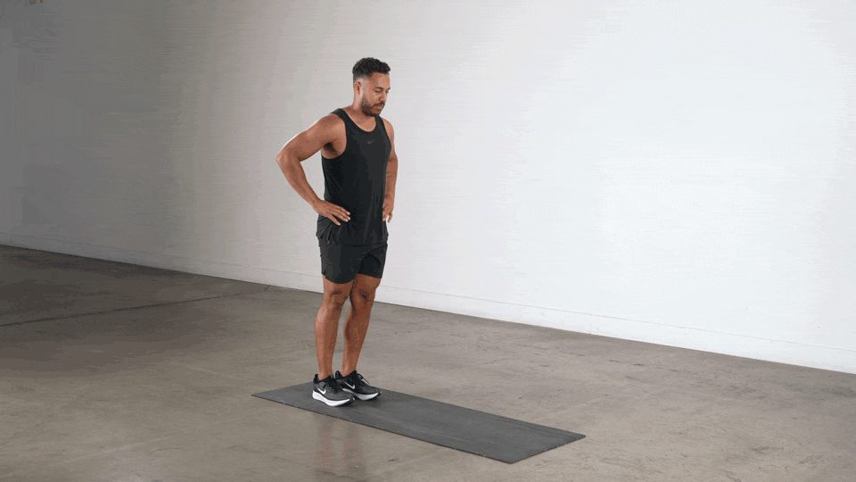 Stationary lunge movement demonstration