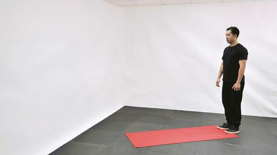 Heel walking demonstration