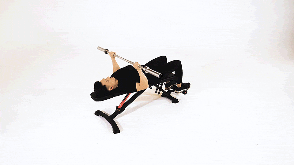 Barbell bench press demonstration