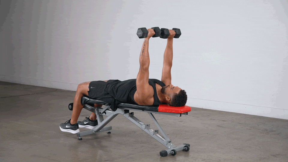 Dumbbell bench press demonstration