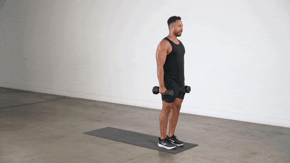 Dumbbell reverse lunge demonstration