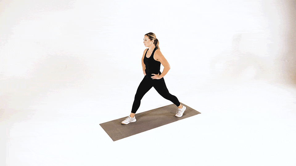 Hip flexor stretch demonstration