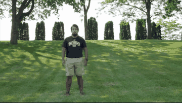 Double-leg lateral hop and controlled landing demonstration