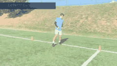 Dynamic adductor stretch demonstration