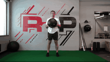 Medicine-ball slam to snap-down demonstration